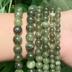 Green Jasper Natural Stone Round Loose Spacer Beads for Needlework Jewelry Making DIY Bracelet Accessories 15'' 6 8 10mm