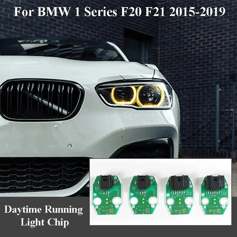 

For 2015-2019 BMW F20 F21 1 Series Angel Eyes DRL Boards 118i 120i 125i 118d 120d LED Headlight Lemon Yellow Lights Module Chip