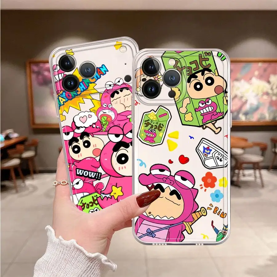 Cra-yons Shin-chans Case for iPhone 17 Pro Max 17e 14 Plus 15 13 Pro XS Max 11 12 Mini 16 Air XR Soft Phone Cover