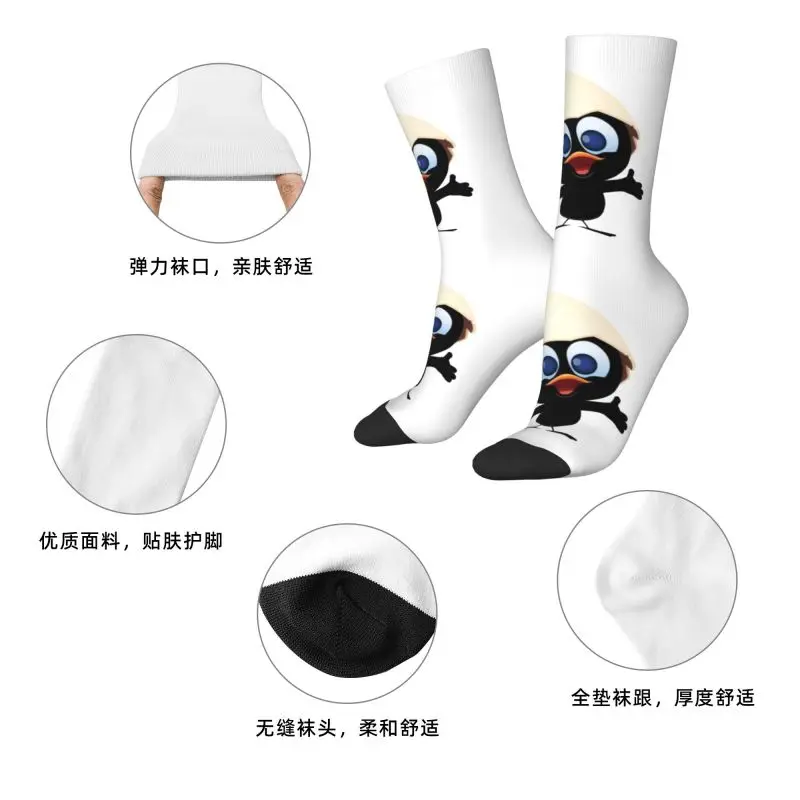 Kawaii الطباعة لطيف كاليميرو الجوارب للنساء الرجال بسط الصيف الخريف الشتاء الهزلي الكرتون الدجاج طاقم الجوارب #4