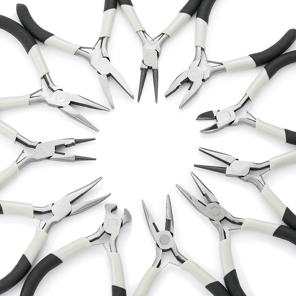 High-carbon Steel Jewelry Making Pilers Durable Needle Round Nose Cutting Wire Diagonal Pliers for Jewelry Making Repair Tools