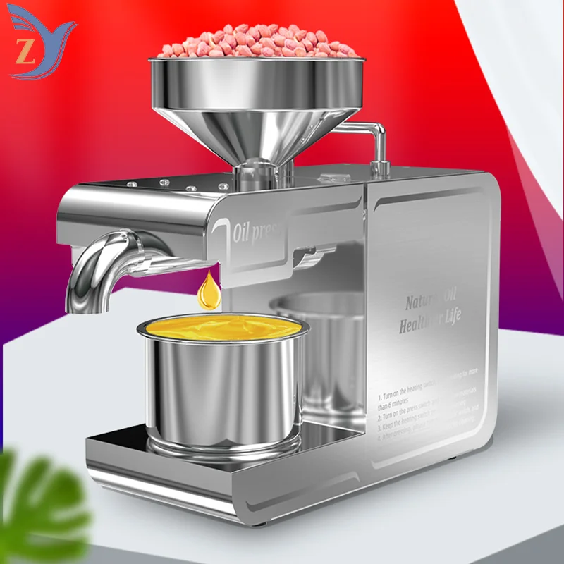 Oil Press Machine T1 Stainless Steel Intelligent Small Household Kitchenware Rapeseed Sesame Peanut Equipment Seed Extraction