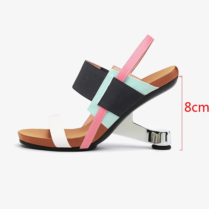 Phoentin New Fashion Modern sandals for woman strange high Heels Gladiator roman shoes Summer Women patchwork Sandals FT2535