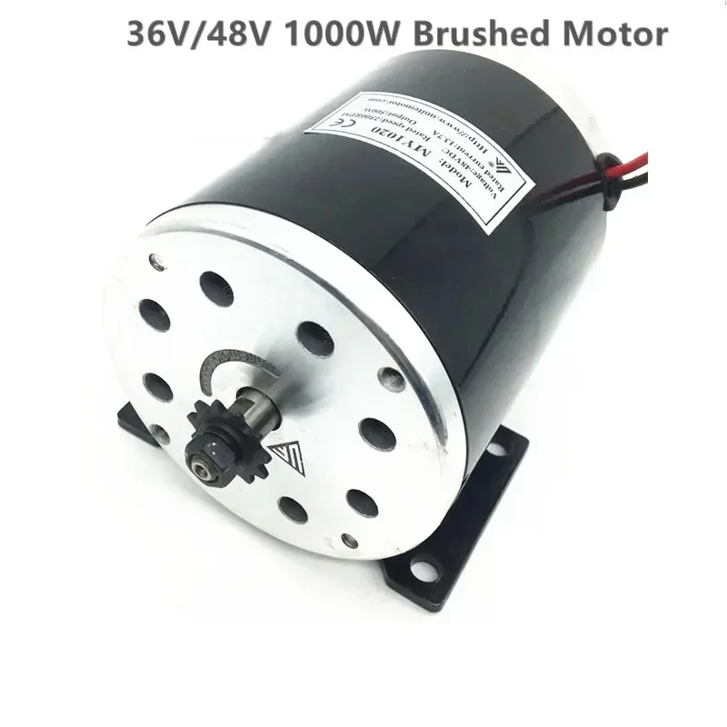 Electric Motor 36V 48V 1000W 3000RPM Brushed DC Motor High Speed Rated Speed Motor Chain Drive 25H-11T