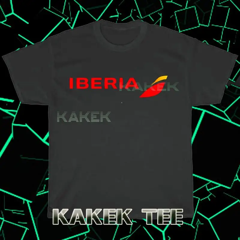 Iberia Airlines Logo American T-Shirt Funny Size S to 5XL