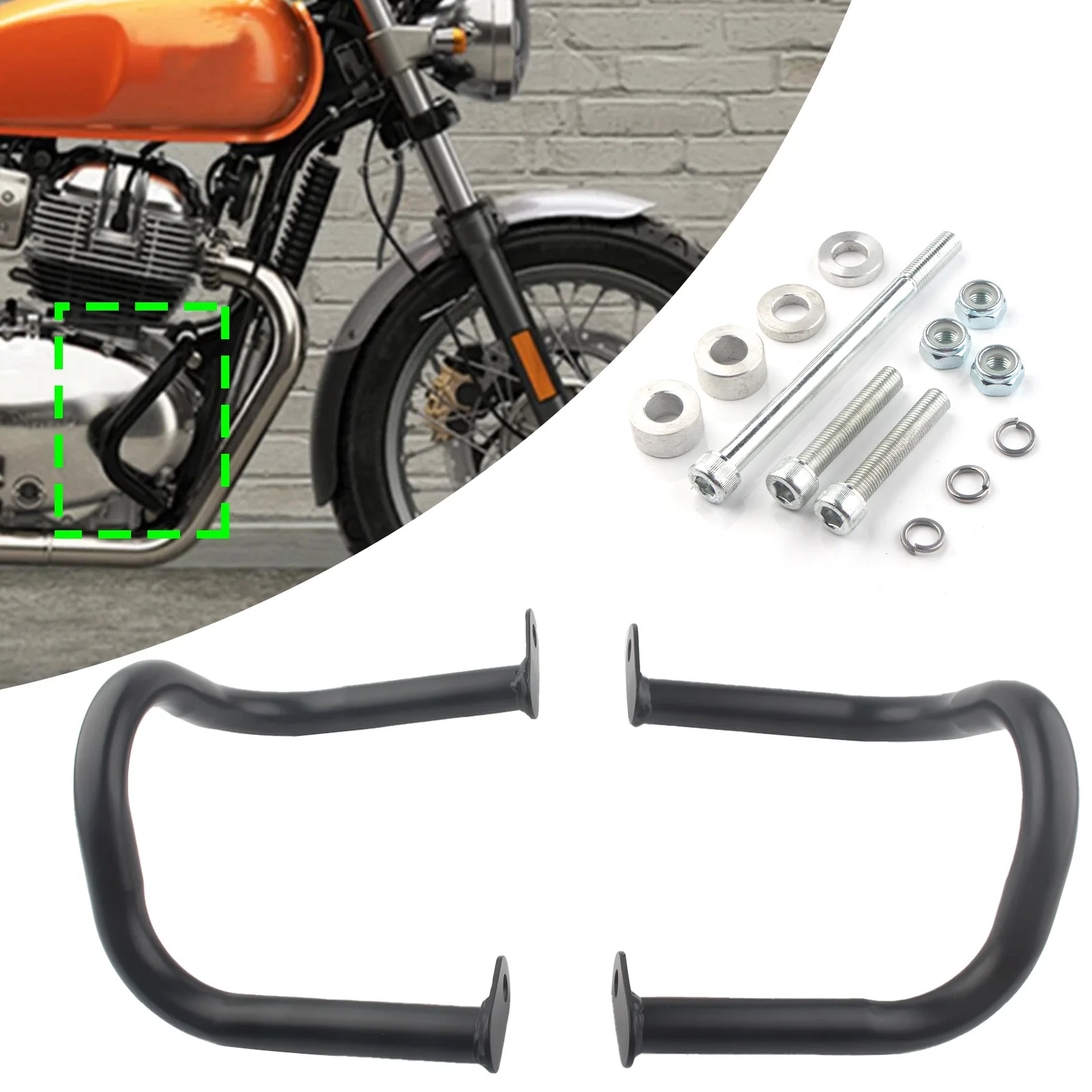 For INTERCEPTOR 650 2018-2023 Engine Guard Crash Bar Bumper Protector For CONTINENTAL 650 / GT 650 2019-2023