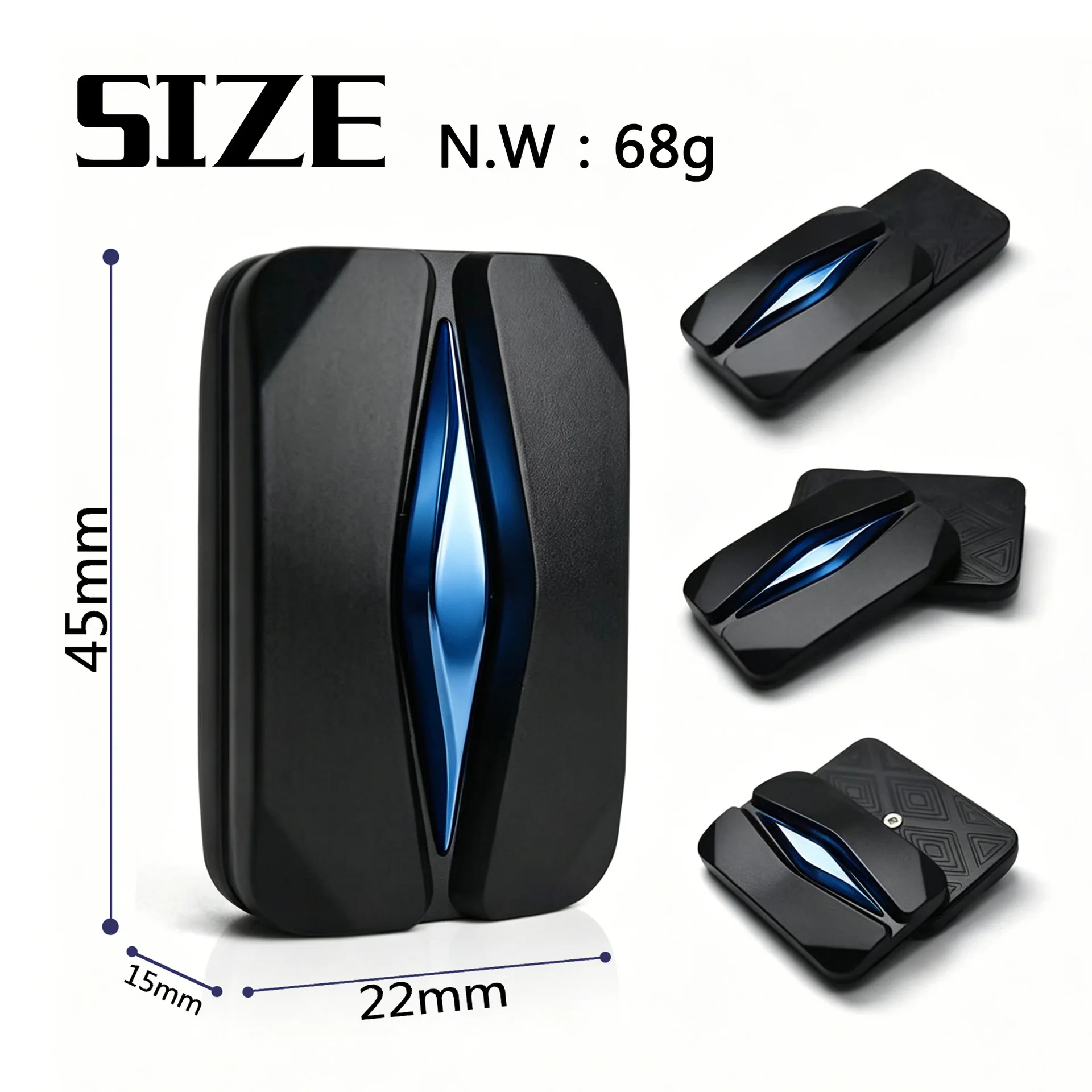 Flame Pattern Infinite‑Travel Magnetic Fidget Slider Metal Fidget Clicker Adult Finger EDC Handheld Stress Relief Toy view 4