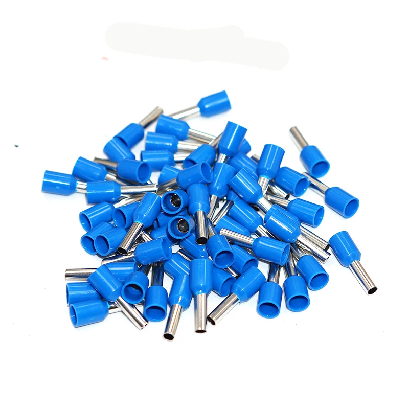 100pcs Ferrules Terminal Block Cord End Wire  Copper Crimp Connector Electrical Crimp Terminator E0508 E7508 E1008 E1508 E2508