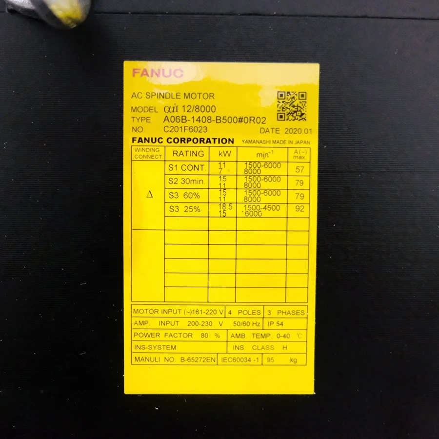 일본 서보 모터 AC A06B-1408-B500 스핀들 모터의 훌륭한 품질 원본