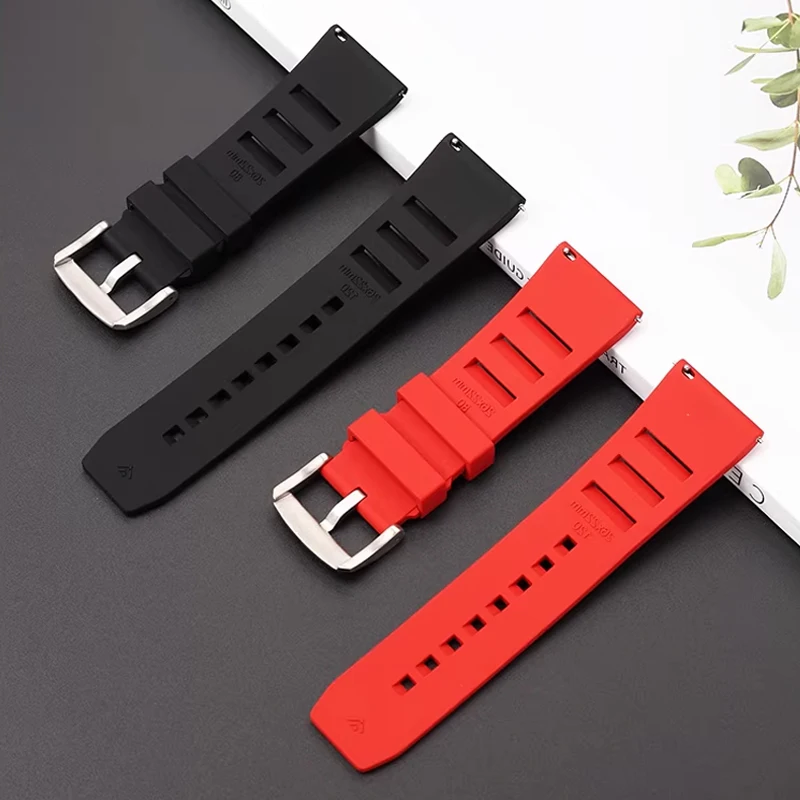 For GeYa Aerospace Limited Edition/Great Wall Barrel-shaped 8251G 8253G Silicone Watch Strap Quick-Release General style 26mm