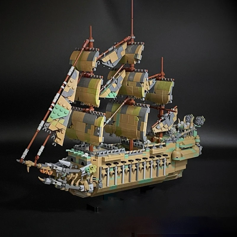 منتج جديد رائع MOC اللبنات مشهد الفيلم نموذج القراصنة السفينة التكنولوجيا وحدات لعبة أطفال هدية لتقوم بها بنفسك مجموعة التجميع