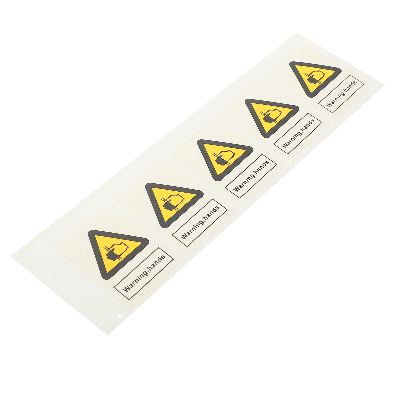 

5 Pcs Mechanical Equipment Warning Labels Nail Stickers Hand Safety Pp Synthetic Paper Crushing Work Sign Decals