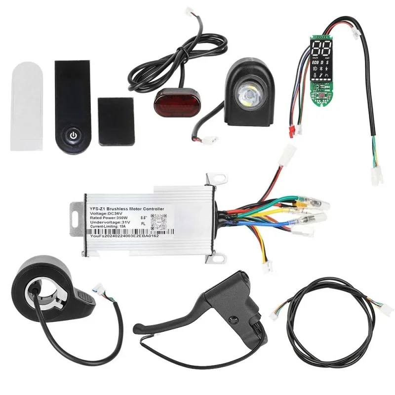 Universal 36V 350W Bluetooth Digital Display Control Set - with Accelerator Throttle & Instrument for Kids Electric Scooter