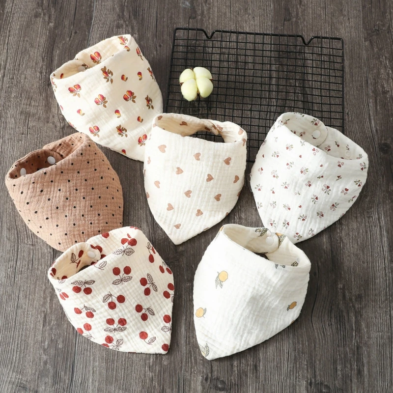 

Floral Feeding Bib Burp Cloth Towel for Baby Boy Girl Gender Neutral Gauze Handkerchief Teether Drooling Bib for Newborn G99C