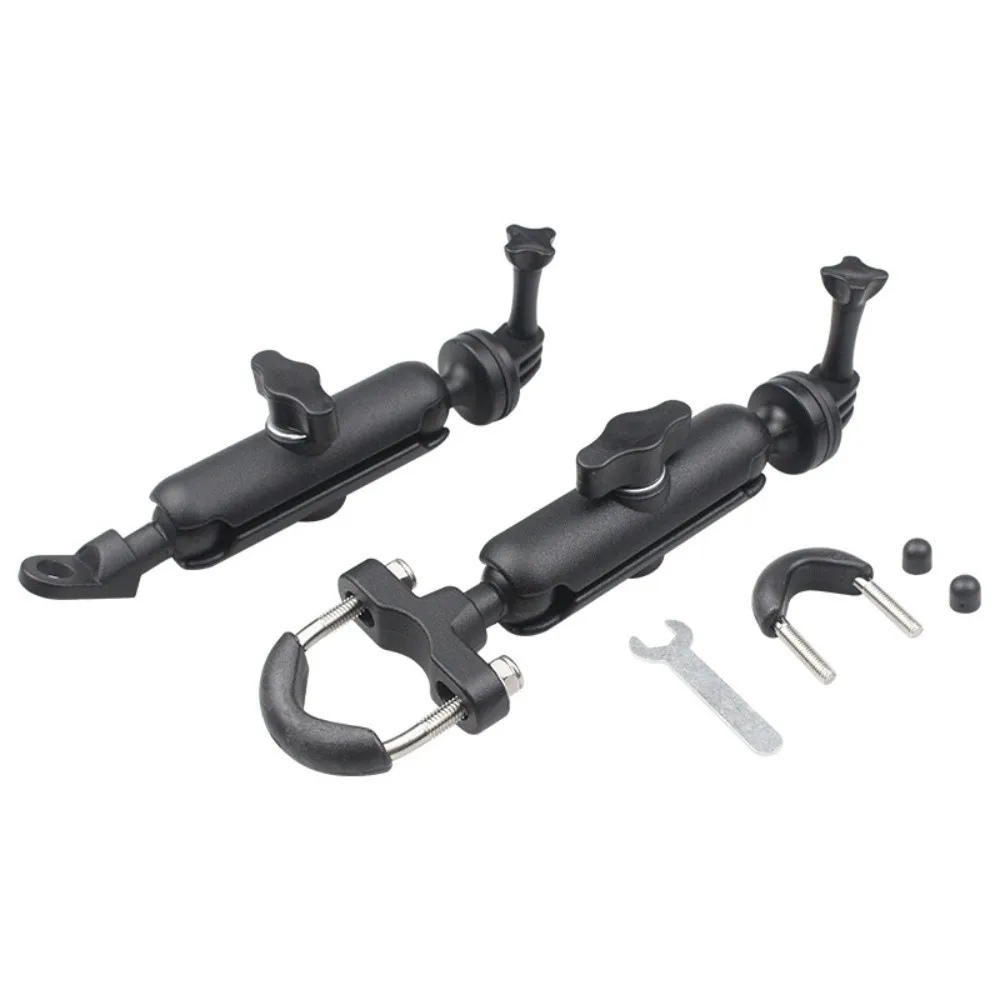 

360° Rotating Action Camera Bracket Holder Sturdy Black Action Camera Stand Universal Adjustable Rearview Mirror Camera Bracket