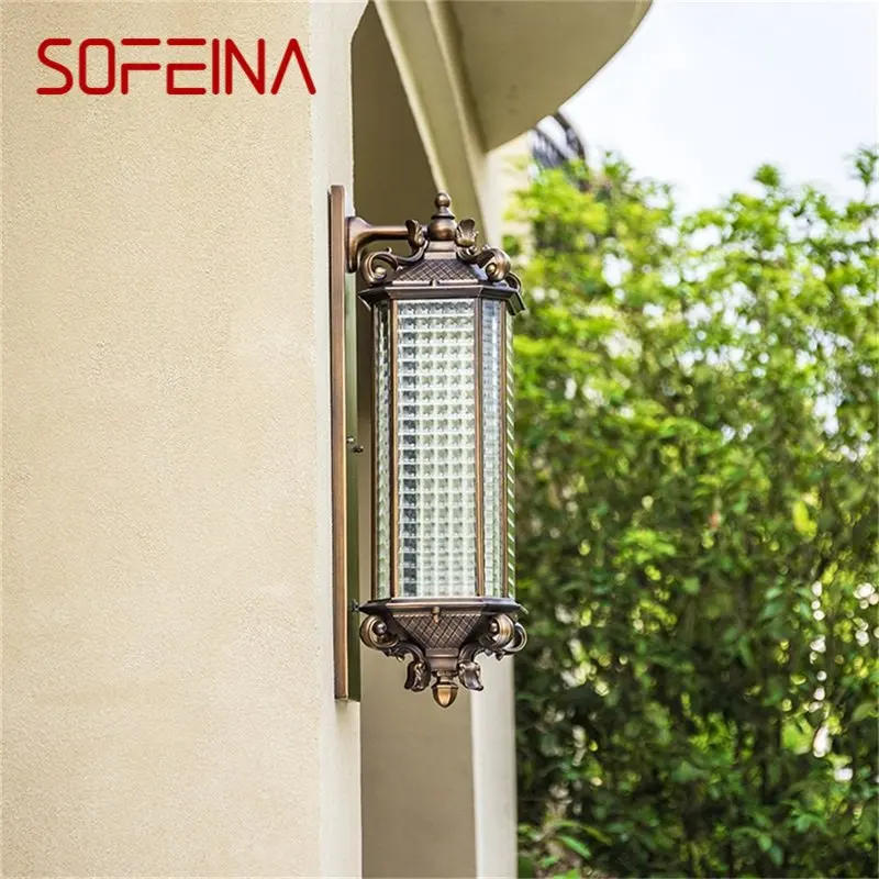 

SOFEINA Outdoor Wall Lamp LED Classical Retro Luxury Light Sconces Waterproof IP65 Decorative for Home