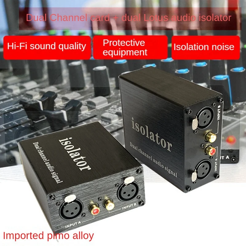 XLR RCA Noise Reduction Isolator Anti-Interference Transformer Isolator To Eliminate Common Ground Current Sound