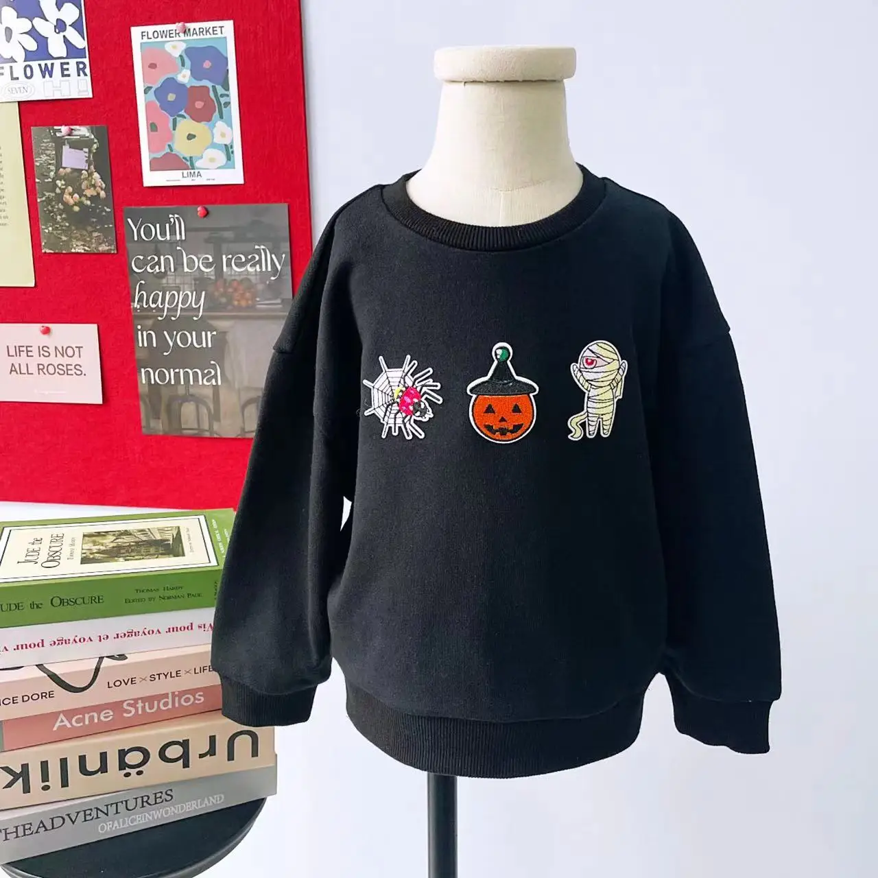 

Joyccin Children's Sweatshirt Tops Halloween Clothes Pumpkin Letter Print Long Sleeve Casual Children's T-Shirt Boys Sweatshirt