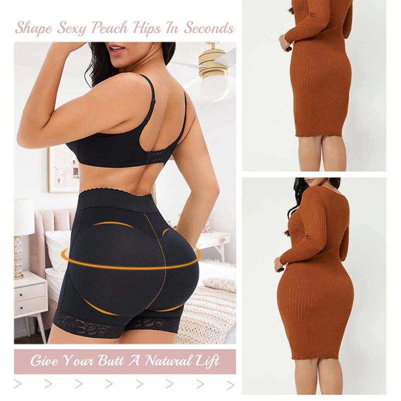 Shapewear for Women Tummy Control Butt Lifter Panties High Waisted Fajas Shorts with Hook Zipper Closure Fake Booty Plus Size