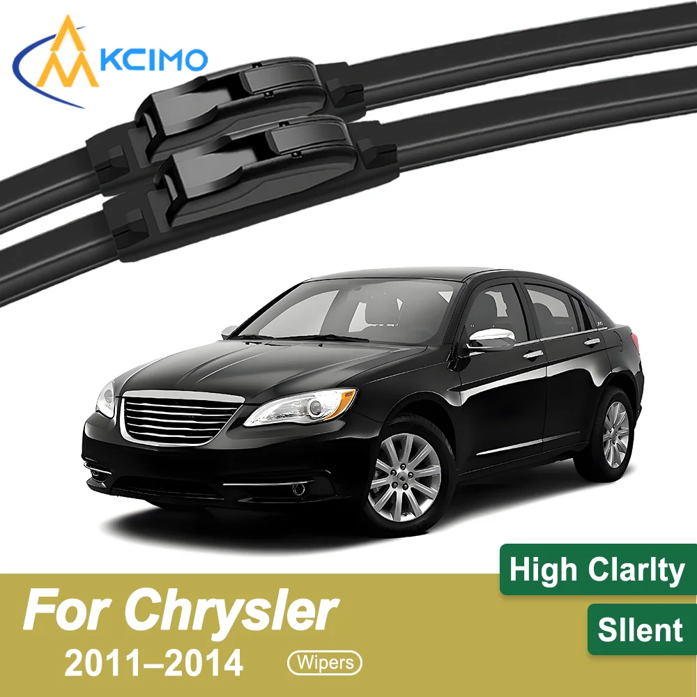 

Dual Pack All-Weather Front Windshield Wipers for Chrysler 200 2011–2014 Rubber for Smooth Chatter-Free Wiping