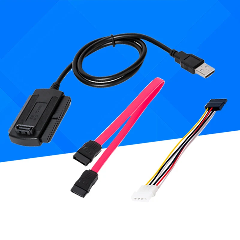 Converter Cable Hard Drive For 2.5 / 3.5 Inch with 4 Pin Power Cable SATA/PATA/IDE Drive to USB 2.0 Adapter