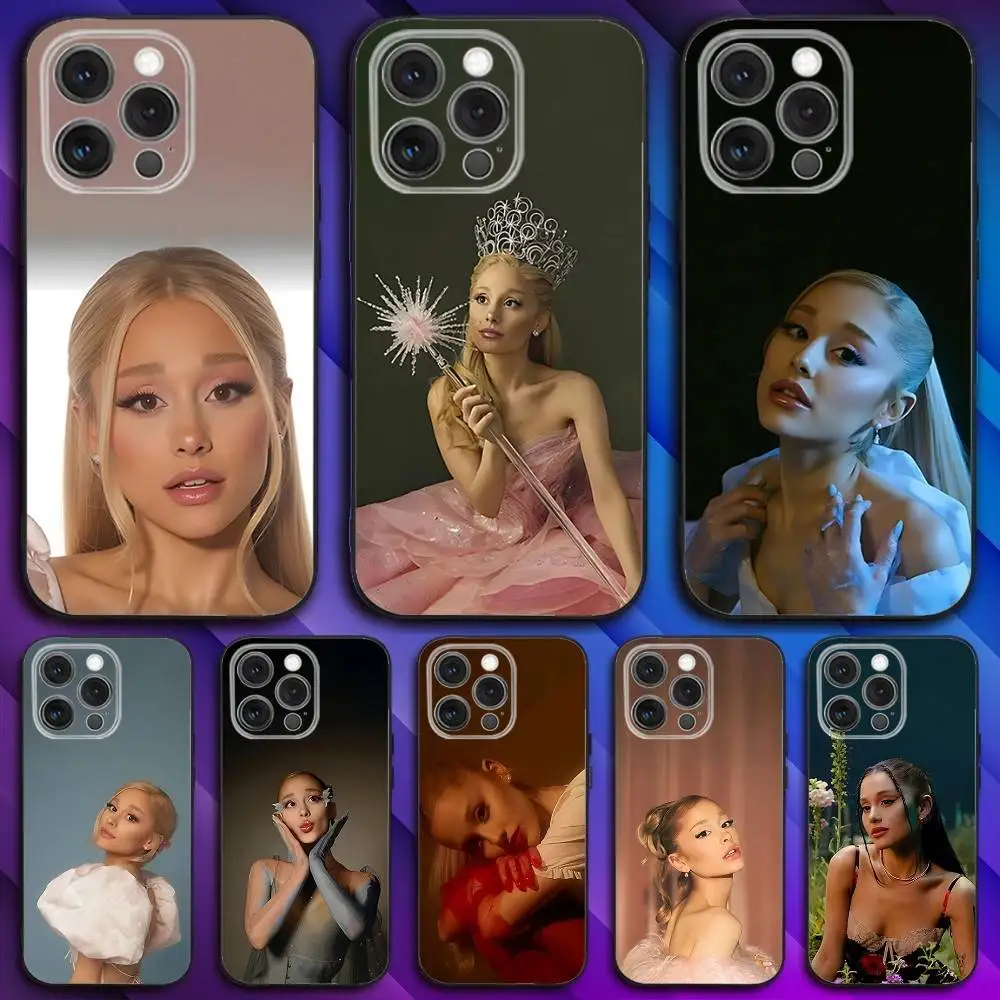 

Ariana Singer Grande Yes Phone Case For iPhone 16,15,14,13,12,11,Pro,Max,Plus,X,XS,SE4,E,Mini,Soft Black Case