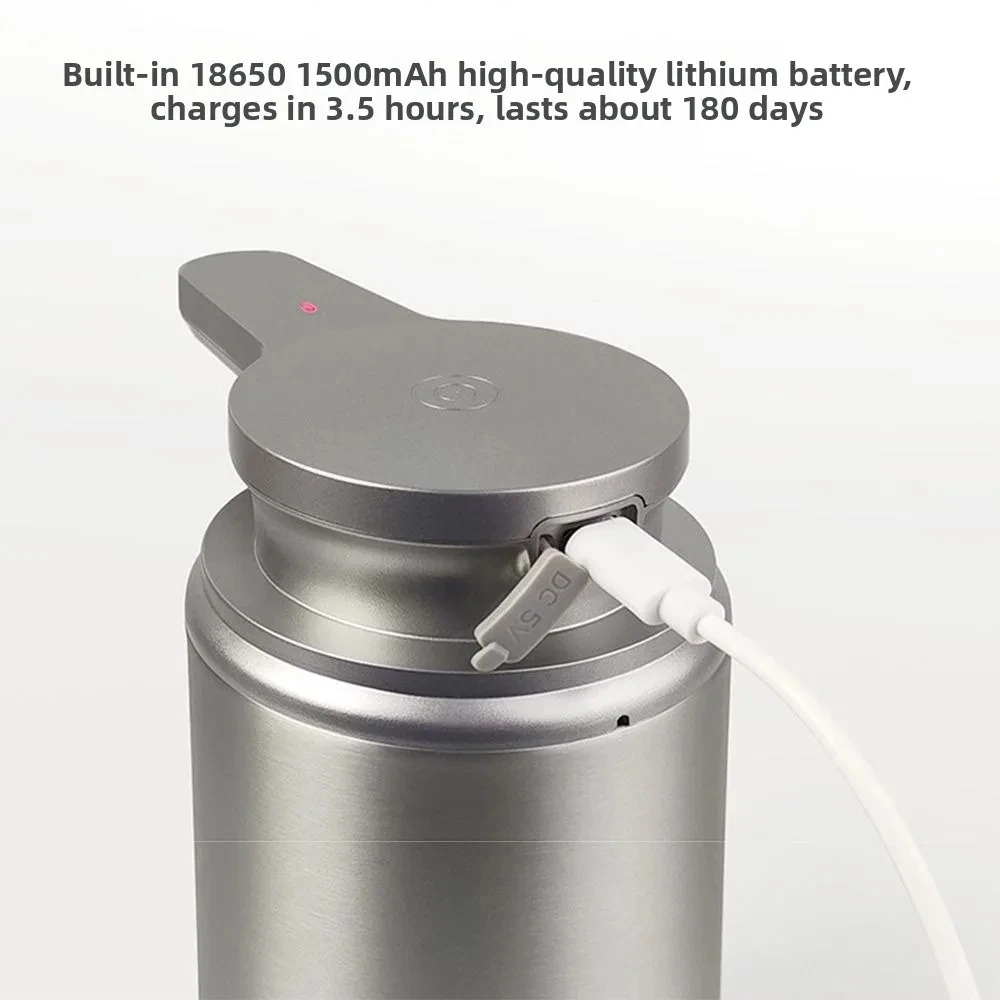 stainless-steel-automatic-soap-dispenser-induction-sensor-touchless-foaming-hand-soap-jar-waterproof-easy-to-clean