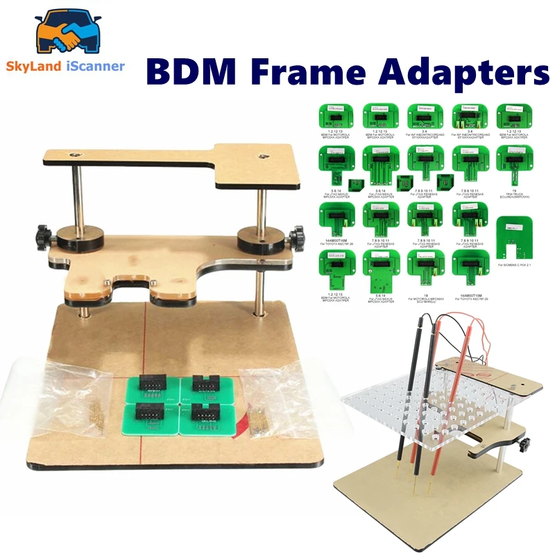 

Newest Metal LED BDM FRAME Stalinless Steel With 4 Probe Pens 22pcs BDM Adapters For KTAG/KESS ECU Chip Tuning Programmer Tool