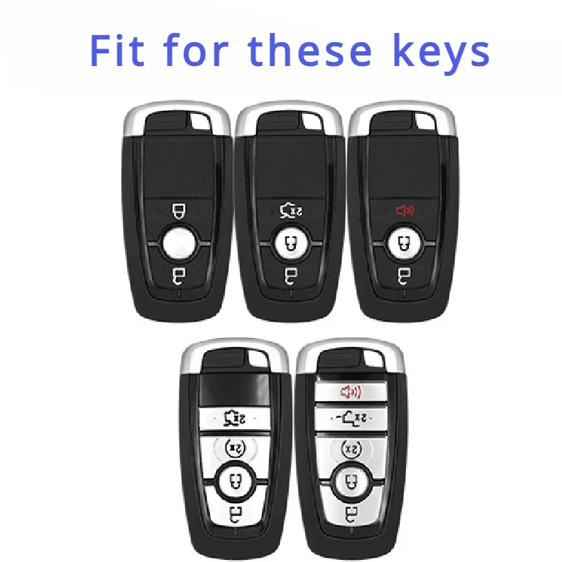 Zinc Alloy Car Key Cover keychain For Ford Fusion Mondeo Mustang Explorer Edge EcoSport For Lincoln Mondeo MKC MKZ MKX