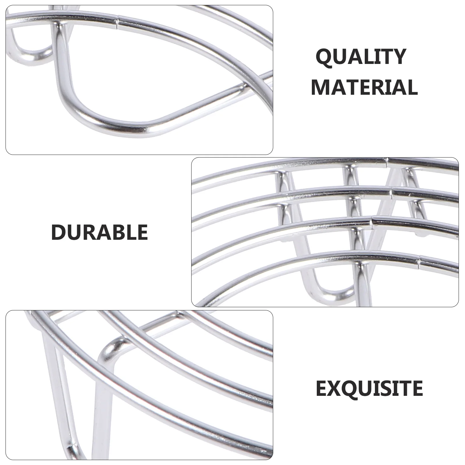 

Stainless Steel Round Steamer Rack Compact Multi-Function Cooking Steam Rack Wear Resistant Kitchen Helper