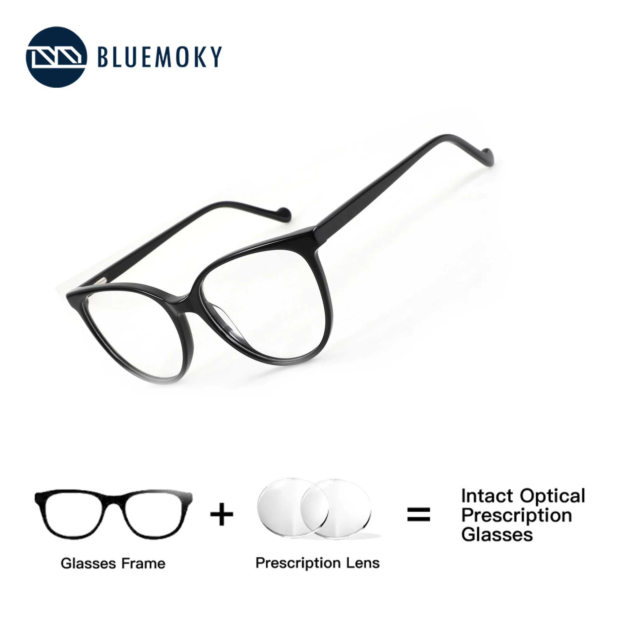 BLUEMOKY S Size Butterfly Prescription Eyeglasses Photochromic Anti Blue Light Acetate Optical Graduate Women's Glasses