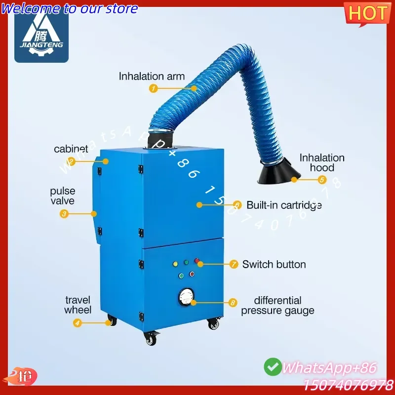2026 High Efficiency 99.9% 380V/50Hz Machine Smoke Purifier Industrial Welding Fume Extractor New Model Small Dust