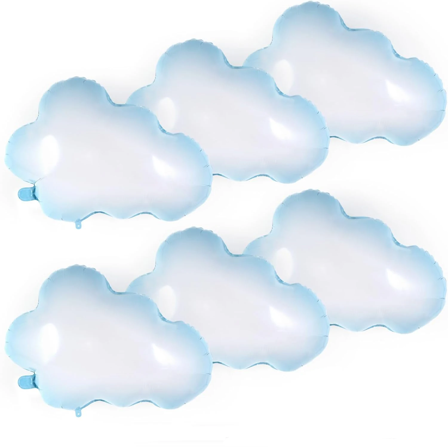 5pcs Blue Edge Cloud Aluminum Film Balloon Birthday Party Gender Revealing Party Decoration