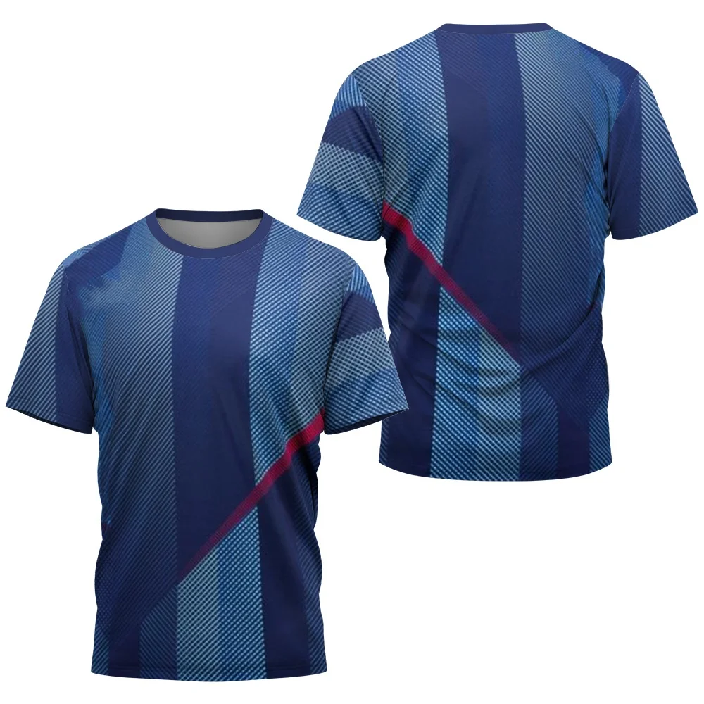 

Men's Quick Dry Short Sleeve T-shirt 3D Table Tennis Print Summer Tennis Badminton Fitness Club Tees for Jogging kid t-shirt