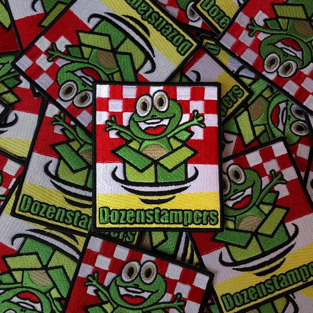 2023 Oeteldonk Embleem Patches for Clothing Iron on Frog Embroidered Patches on Clothes Carnival for Netherland Sewing Backpacks