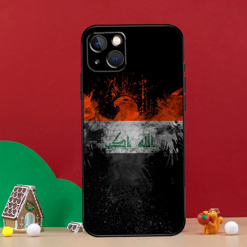 Iraqi Iraq Flag Capa For iPhone 15 11 14 Pro Max 12 13 14 Pro Max Plus X XR XS Max 12 13 Mini Phone Case