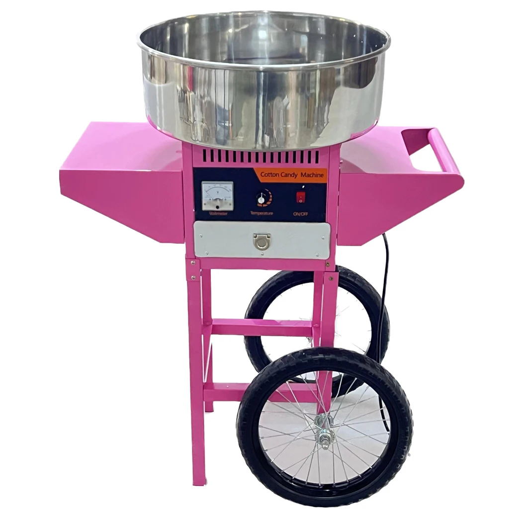 Commercial Electric 110V 220v Cotton candy machine with cart Commercial candy floss machine