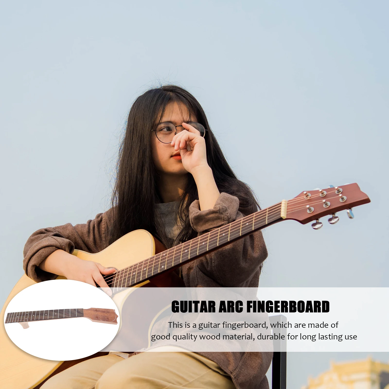

Ukulele Neck Finger Board Creative Fingerboard for Delicate Durable Wood Practical