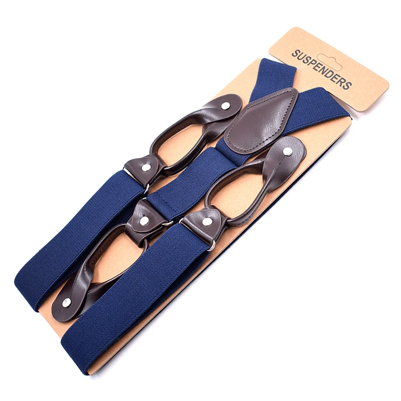 Adult Buttons Suspenders Fashion Man\'s Braces Adjustable Elastic Suspenders bretelles Y-Back ligas Tirantes 3.5*120cm New