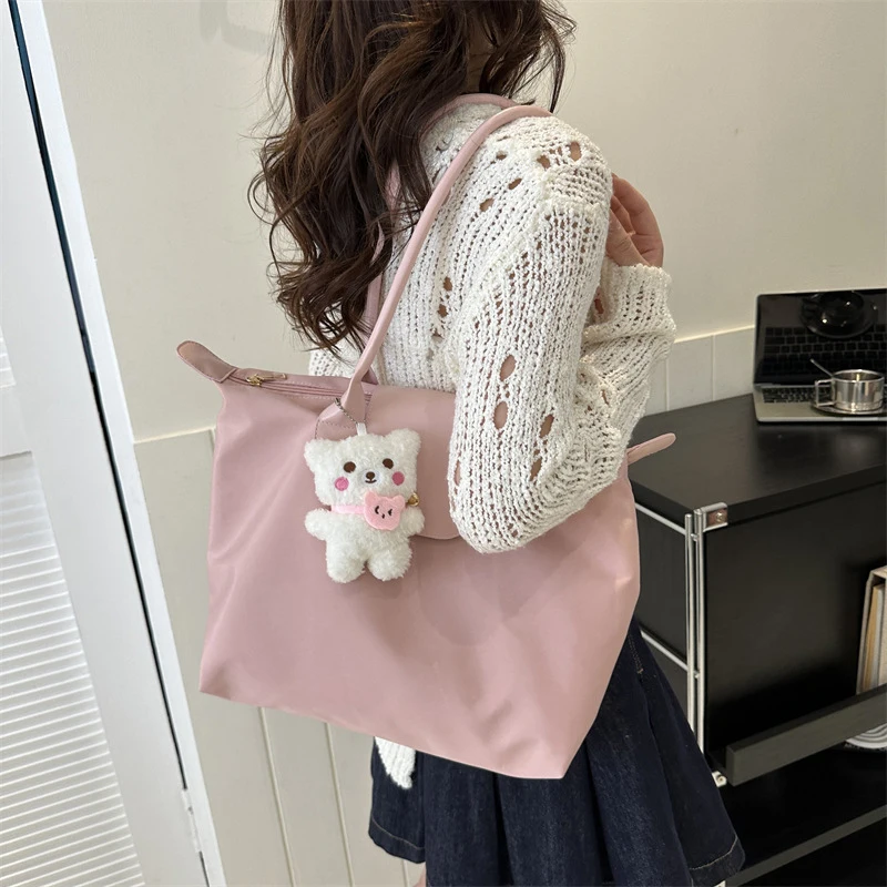 High-End Texture Large Capaci Bag Shoulder Bag Solid Color Simple Casual Commuter Bag Women's Fashion Handbags