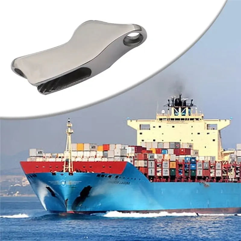 A02Q-Secure Mooring Solution Rope Clamp-Marine Grade 316 Stainless Steel With 2 Screws For Yacht& Boat Systems