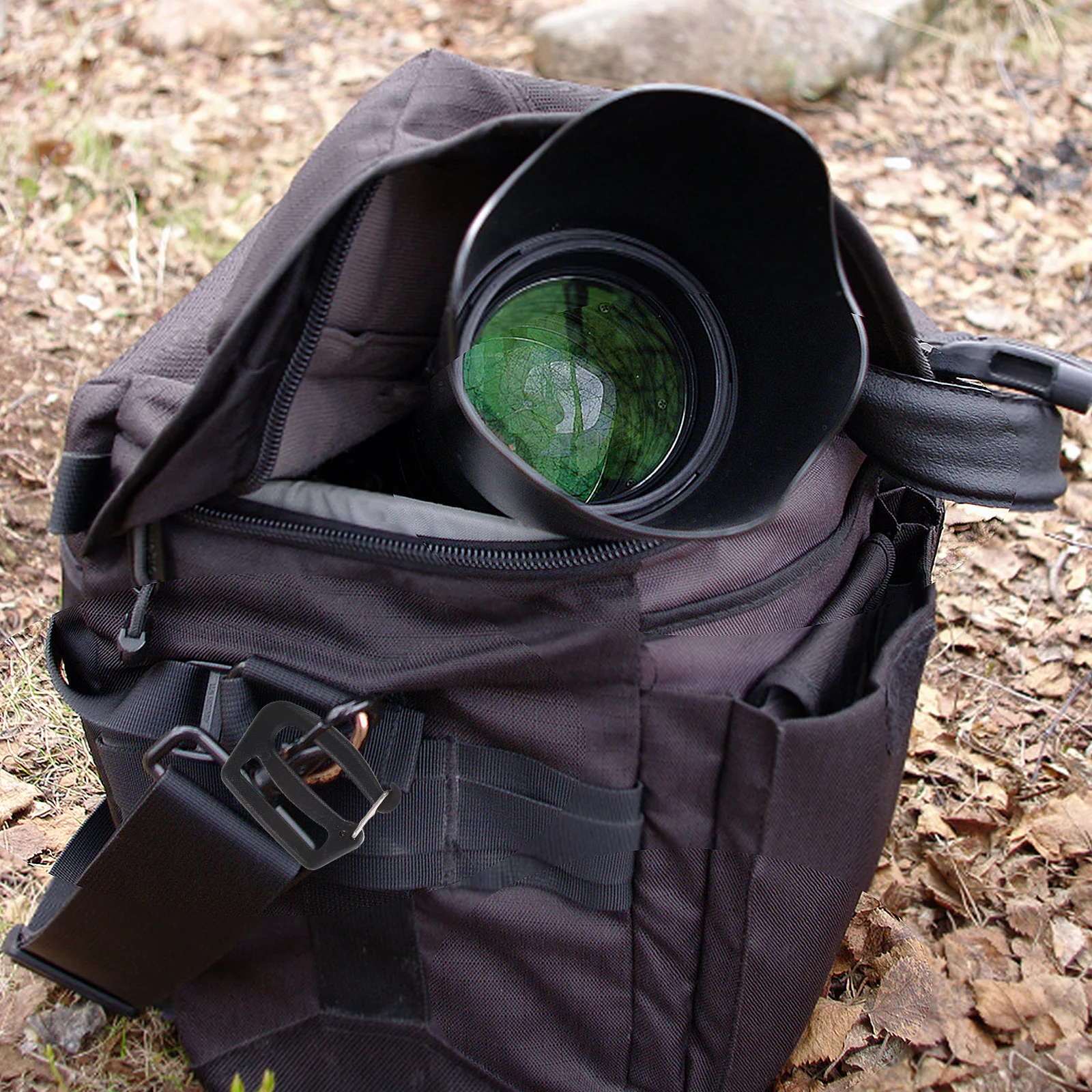 

60Pcs Opening Type Hook G-Shaped Buckle Adjustable Plastic Clips for Backpack Luggage Strap Replacement Webbing Connecting