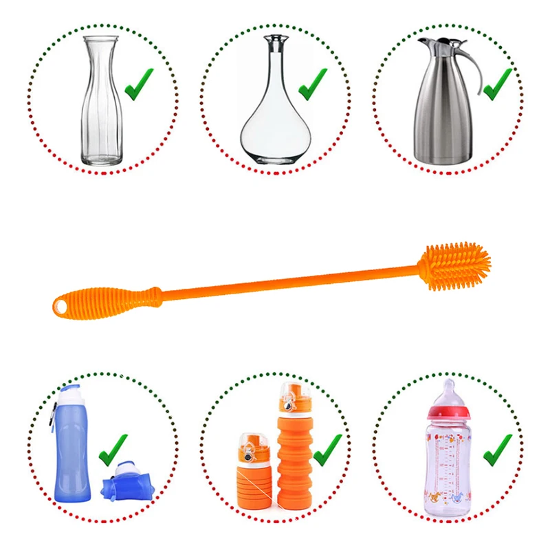 -ABQX Bottle Brush Bottle Cleaner For Your Hydro Flask, Sports Bottle, Vase And Glassware,Water Bottle Cleaning Brush For Washin