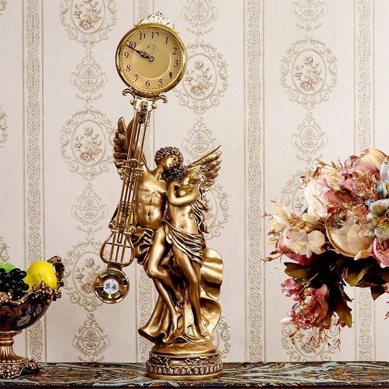 European-style clock living room home art pendulum clock desktop floor-to-ceiling clock ornament creative personality villa