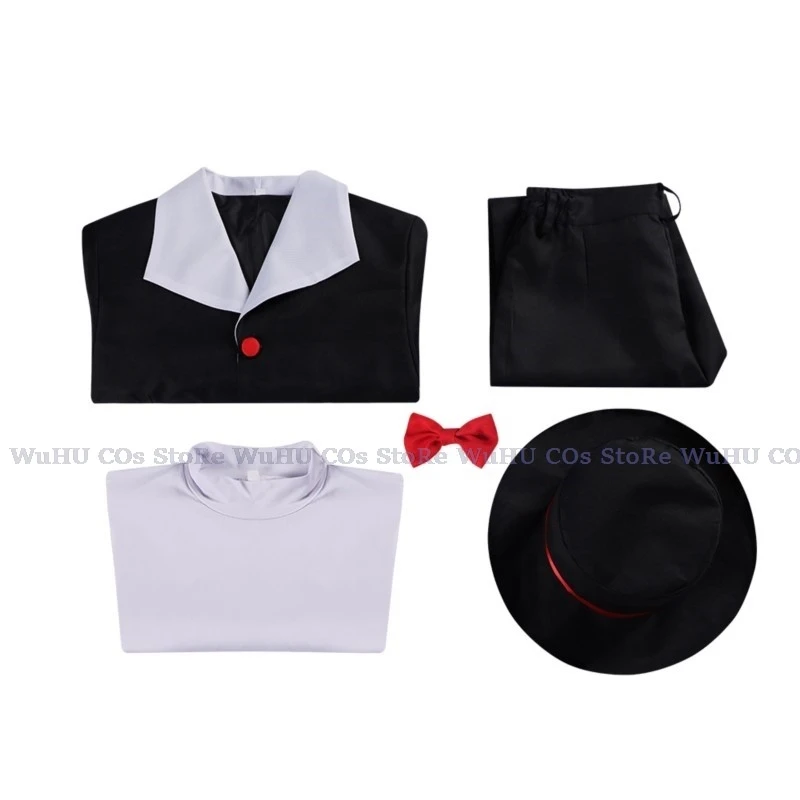 Husk Cosplay Costume Uniform hasbin Cosplay Hotel Husk Cosplay Costume Black Halloween Party Outfits With Hat Ears Eyebrows Prop