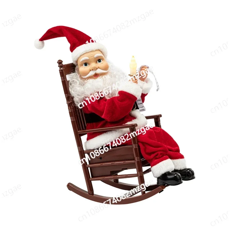 Santa Claus Rocking Chair, Music Doll Toy, Electric Induction Gift, Children's Decoration