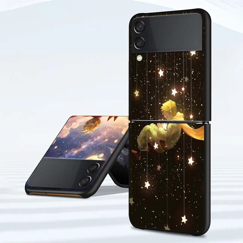 The Boy and Fox Cover Phone Case For Samsung Galaxy Z Filp 8 3 4 5 6 7 5G PC Hard Mobile Folding Black Gifts Shell