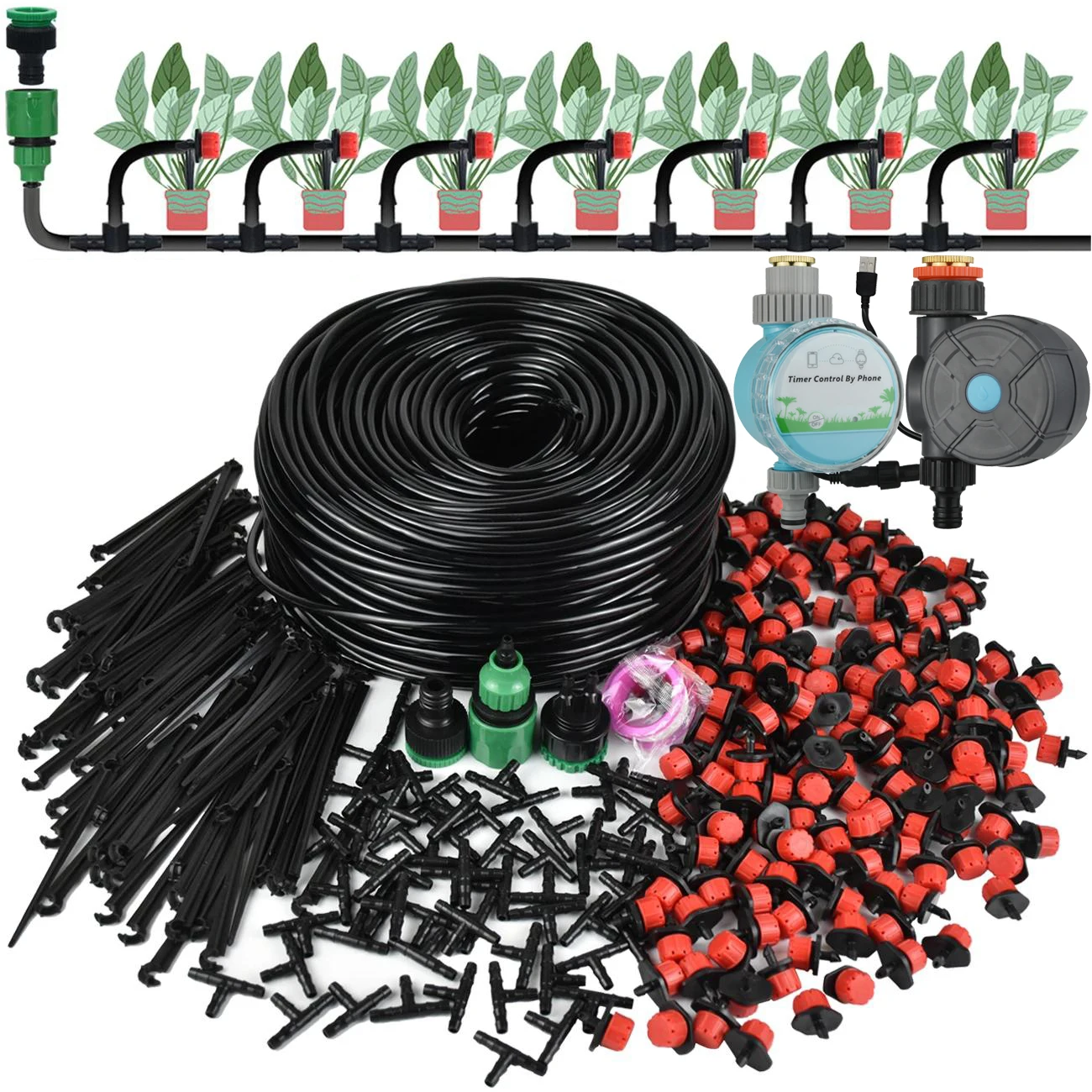 

KESLA 5-50M Automatic Drip Irrigation System Watering Garden Hose Micro Drip Watering Kit Drippers Gardening Tool for Pot Bonsai