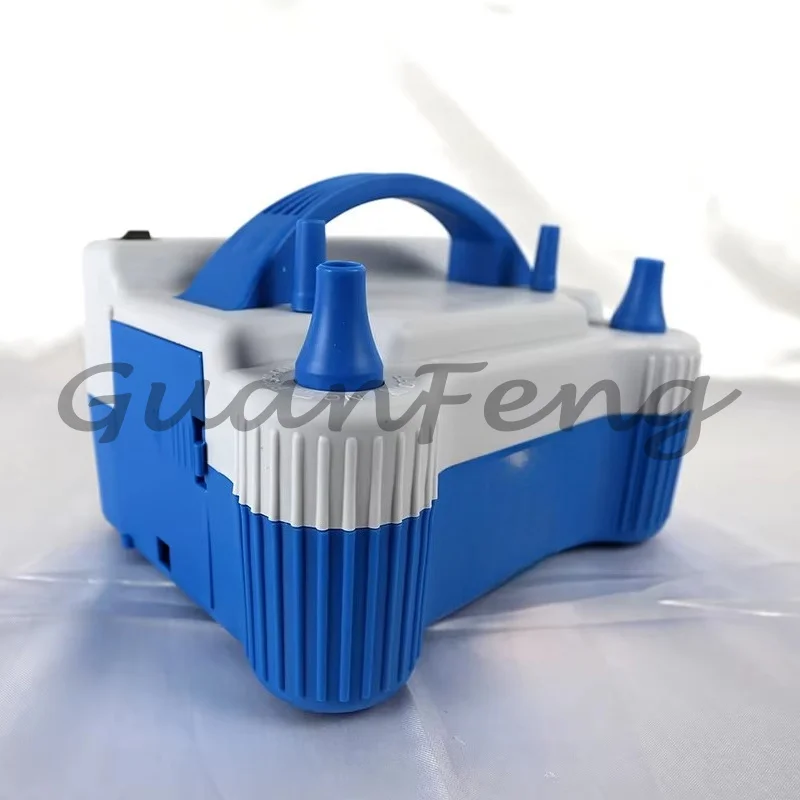 Blue Dual Nozzle Electric Balloon Blower Pump, Dual Balloon Inflator for Wedding, Party & Event Balloon Decoration