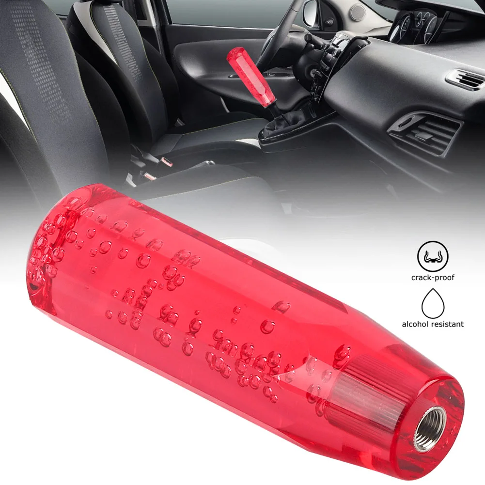 

15cm Red Car Acrylic Shift Stick Knob Crystal Transparent Bubble Gear Shifter Head Crystal Shift Knob Shift Stick Knob